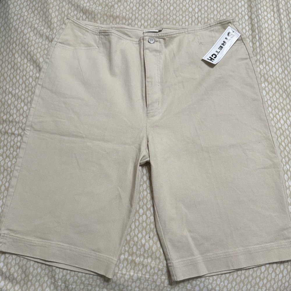 Women’s Khaki Colored Stretch “Dream Jeans”-Plus Size 18